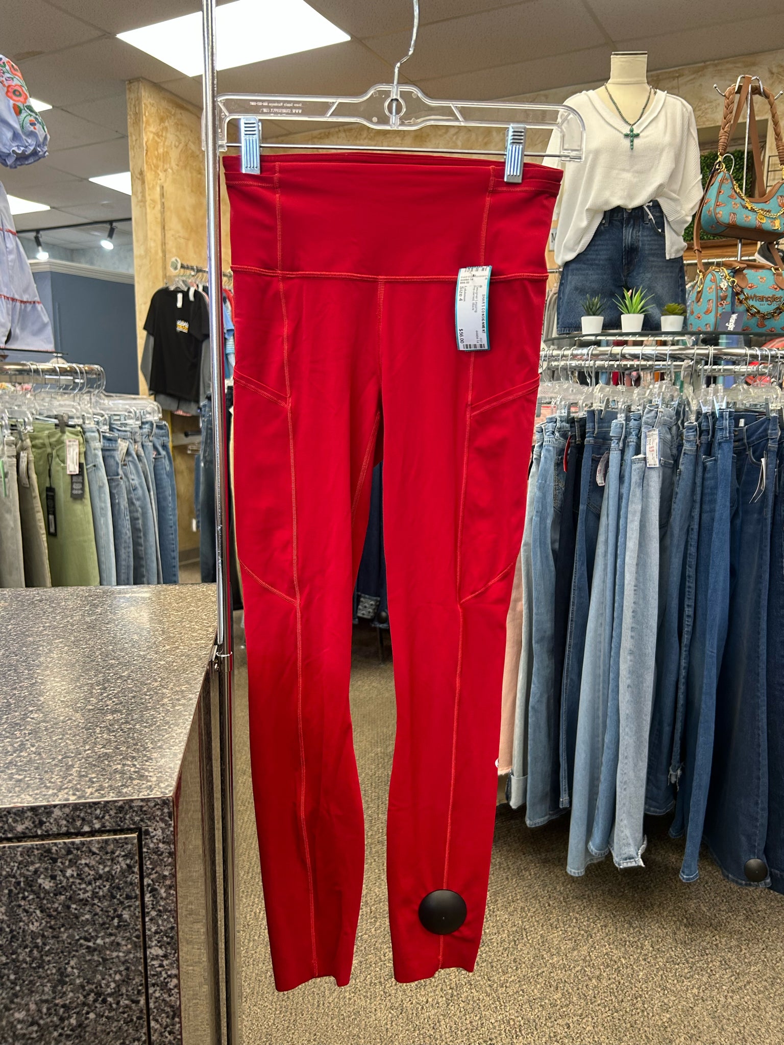 Pre-owned Lululemon Red Size: 2 Designer Legging