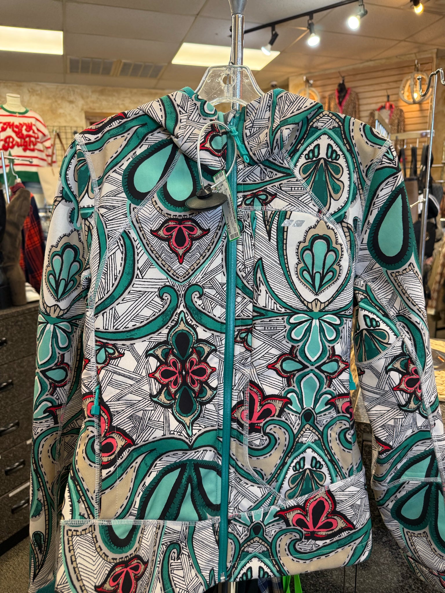 Pre-owned KOPPEN White Teal Size: S Long Sleeve Jacket