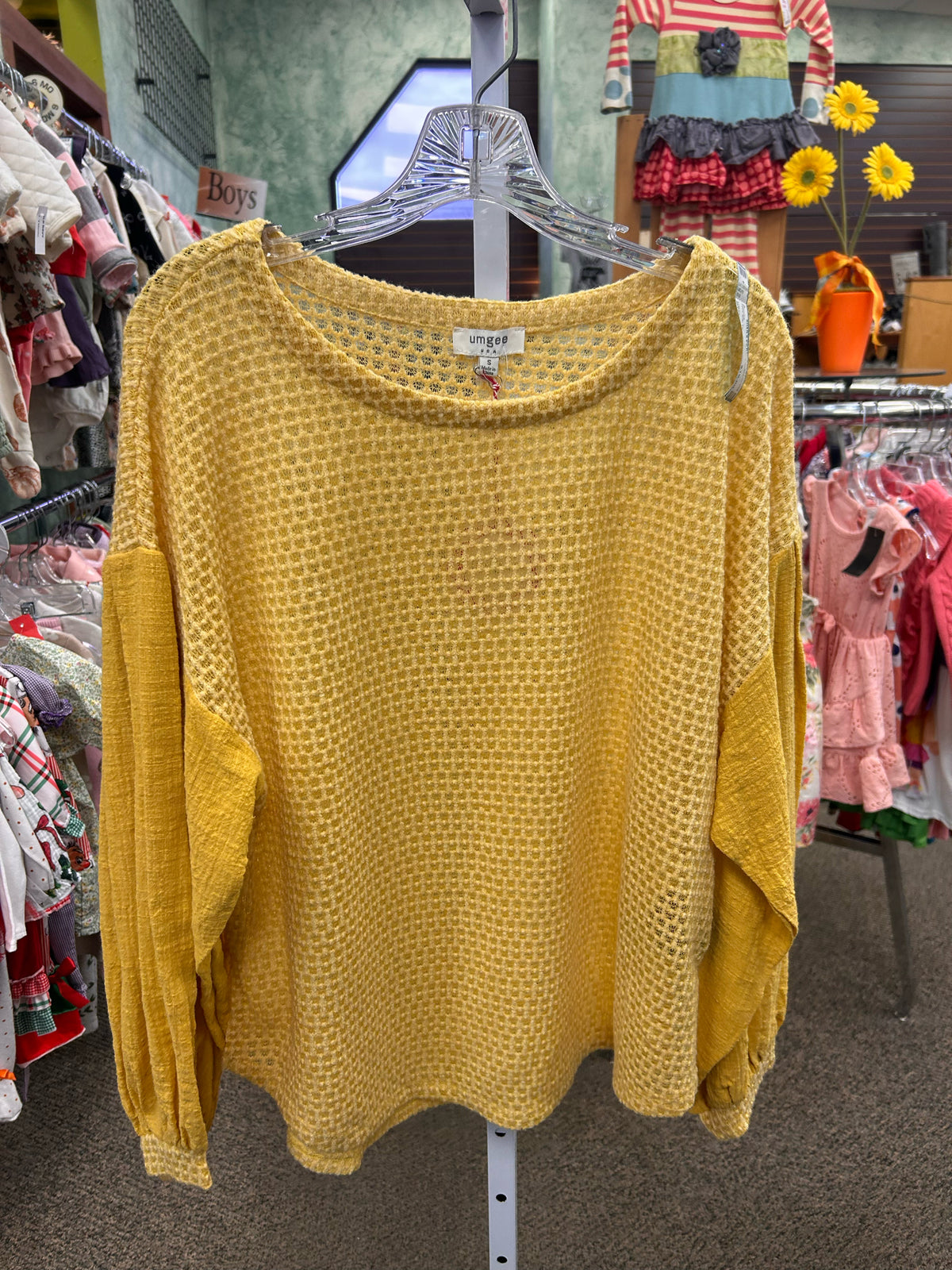 New with Tag UMGEE Yellow Size: M Long Sleeve Blouse
