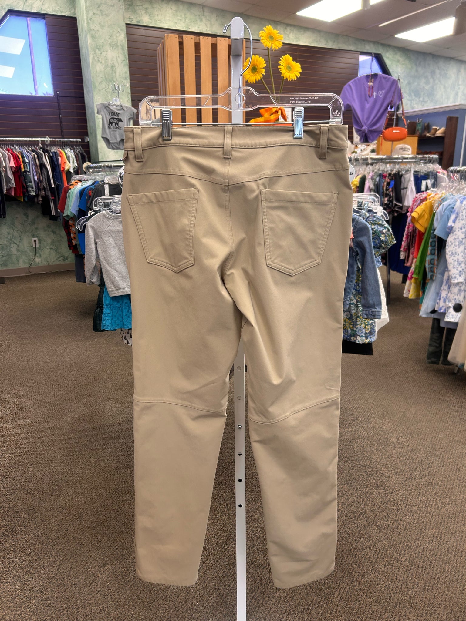 Pre-owned Lululemon Tan Mens Size 31 MENS Designer Pant