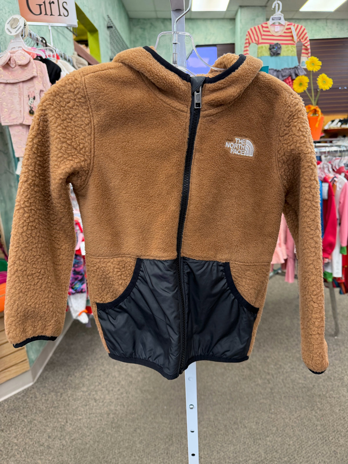 Pre-owned NORTH FACE Bronze Black Trim C-SIZE 5T Long Sleeve Boys Jacket