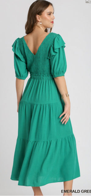 New Green Size Small Short Sleeve Dress