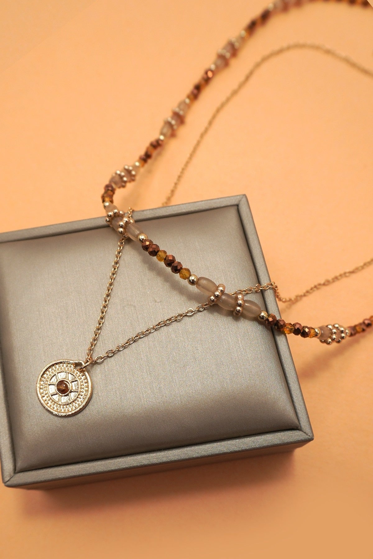 New Josslyn Gold Brown Necklace