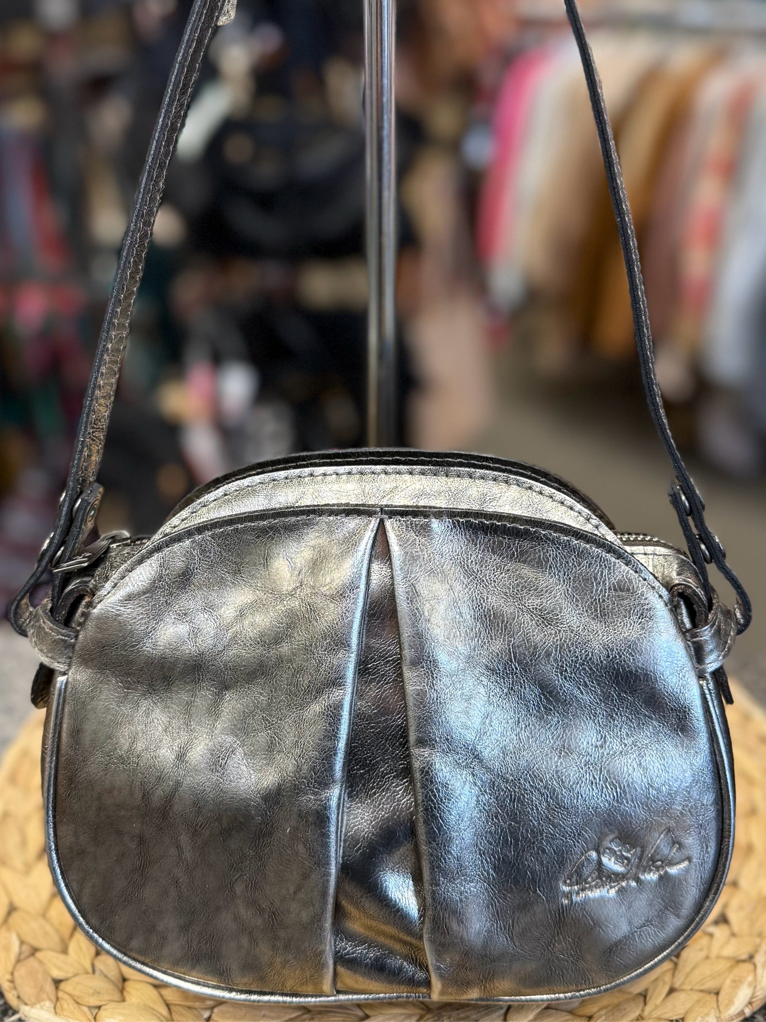 Pre-owned PATRICIA NASH Bronze Crossbody Designer Purse