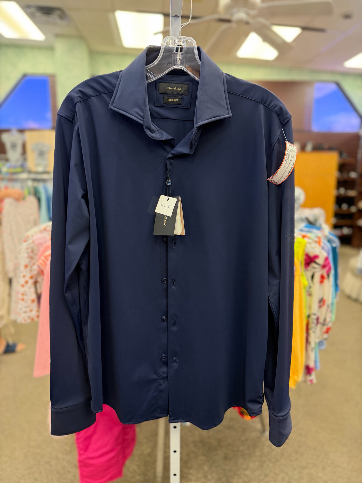 New with Tag PORTER AND ASH Navy Size: M Long Sleeve Blouse