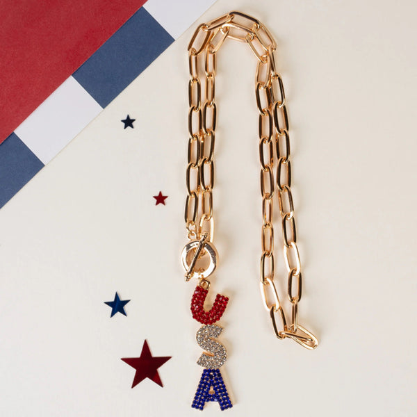 New YF Gold Red Necklace