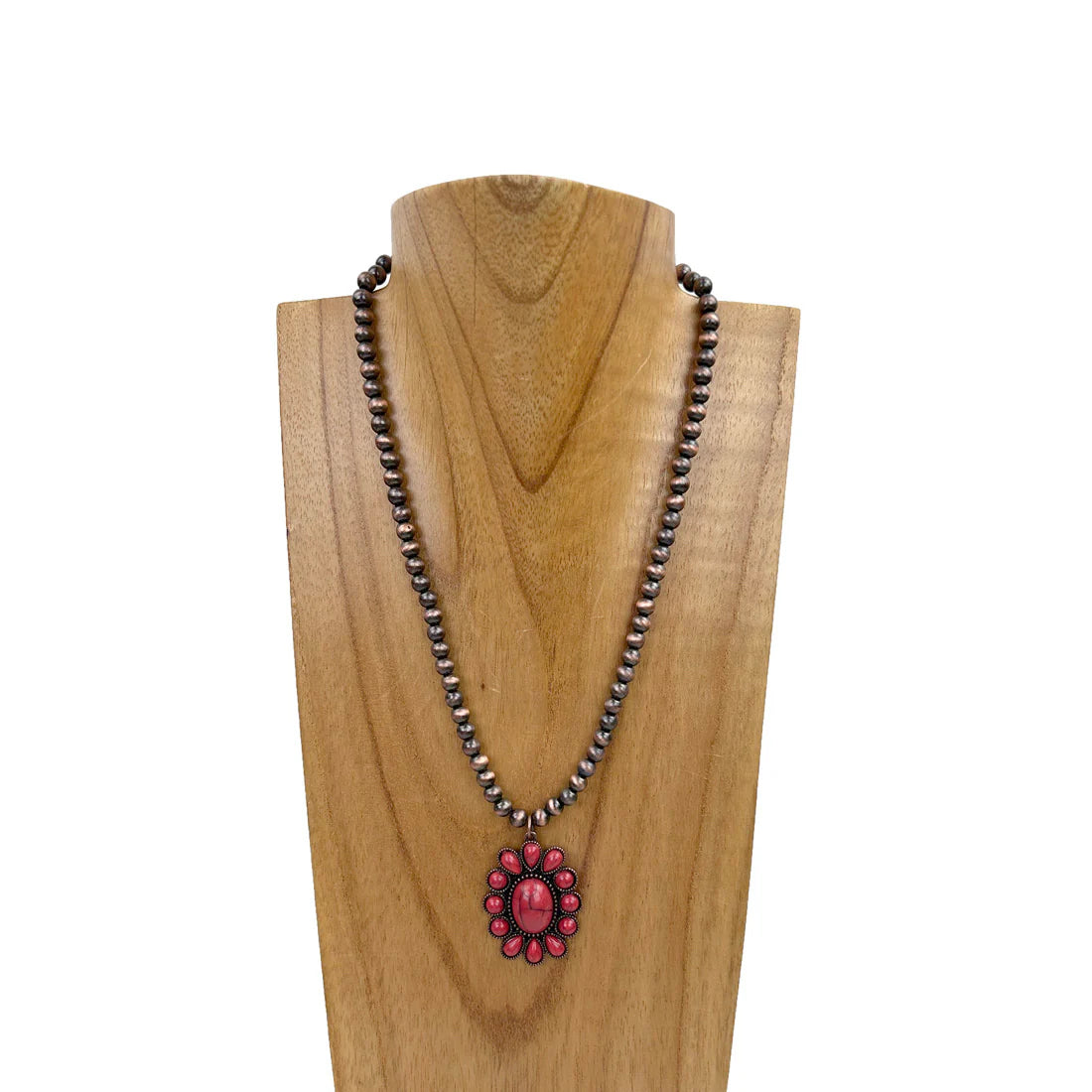New WESTERN Bronze Red Necklace