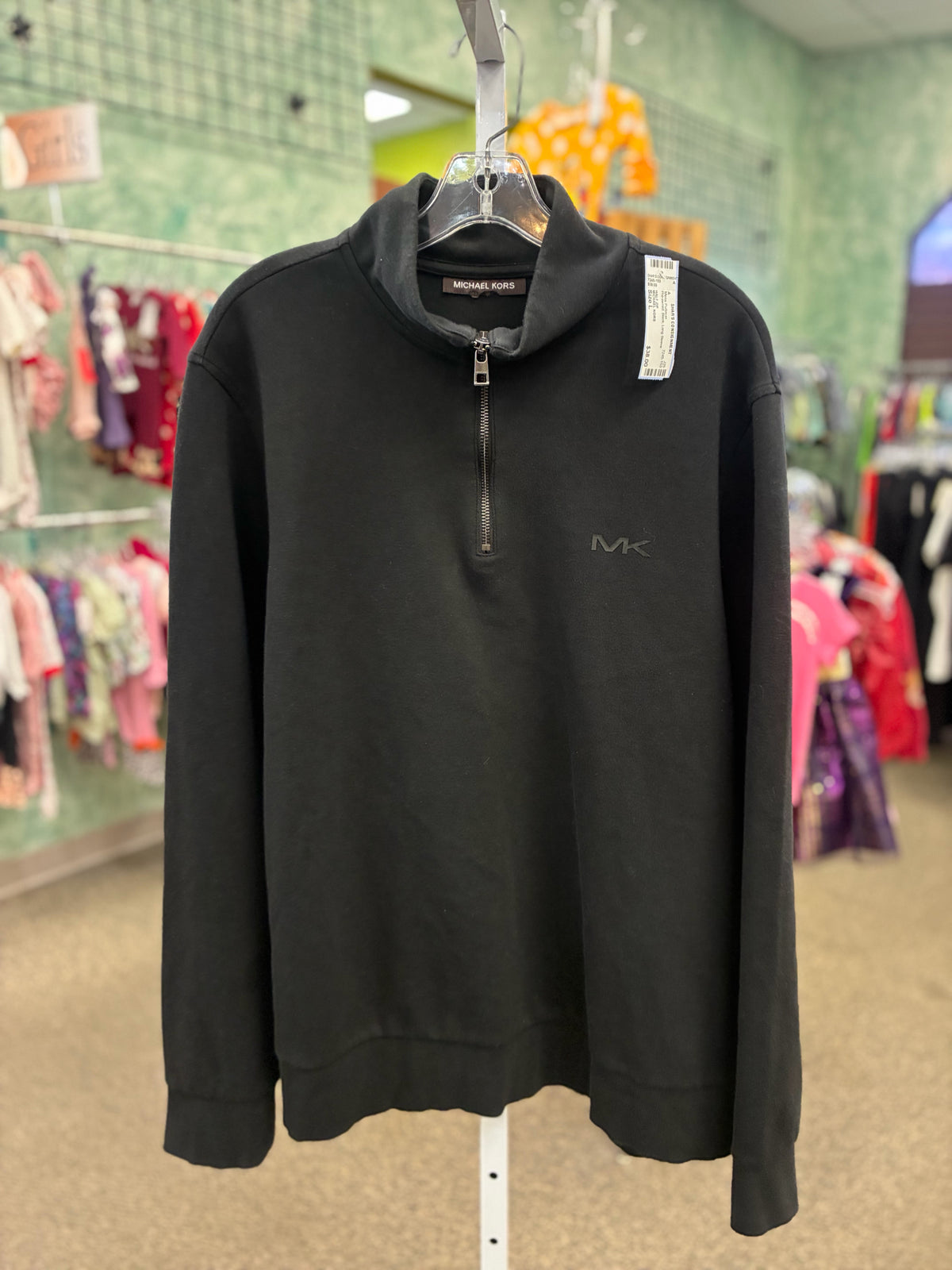 Pre-owned MICHAEL KORS Black Men Size L Long Sleeve Mens Pullover