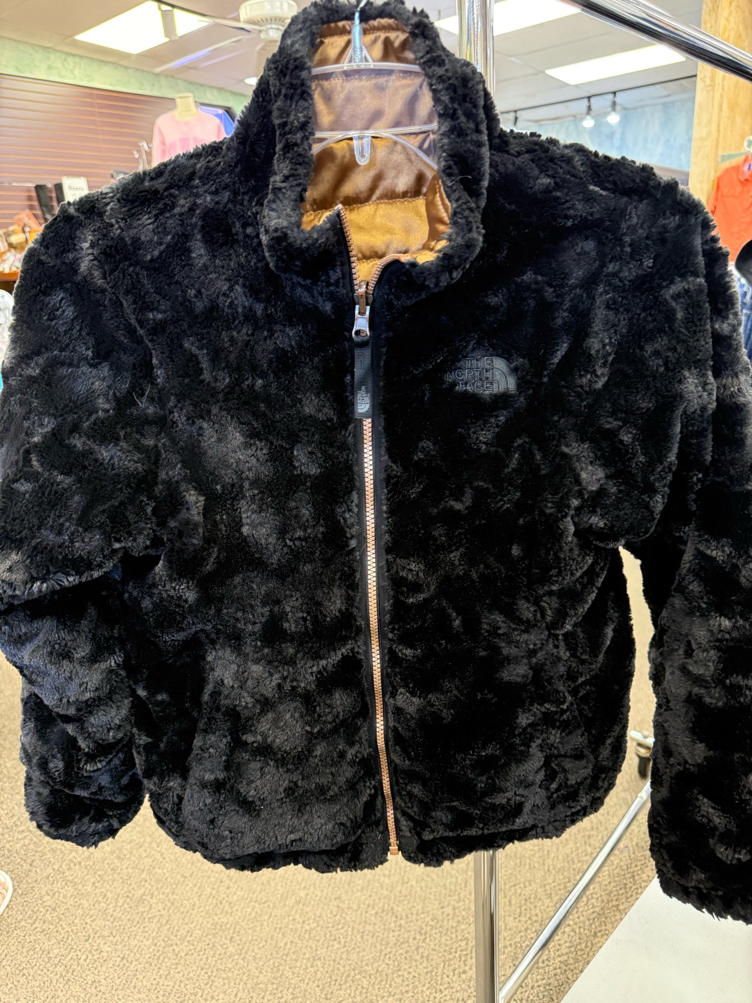 Pre-owned NORTH FACE Black Bronze Size 10/12 Girls Designer Jacket
