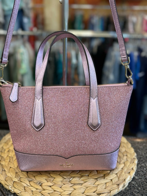 Pre-owned KATE SPADE Pink Sparkle Crossbody Designer Purse