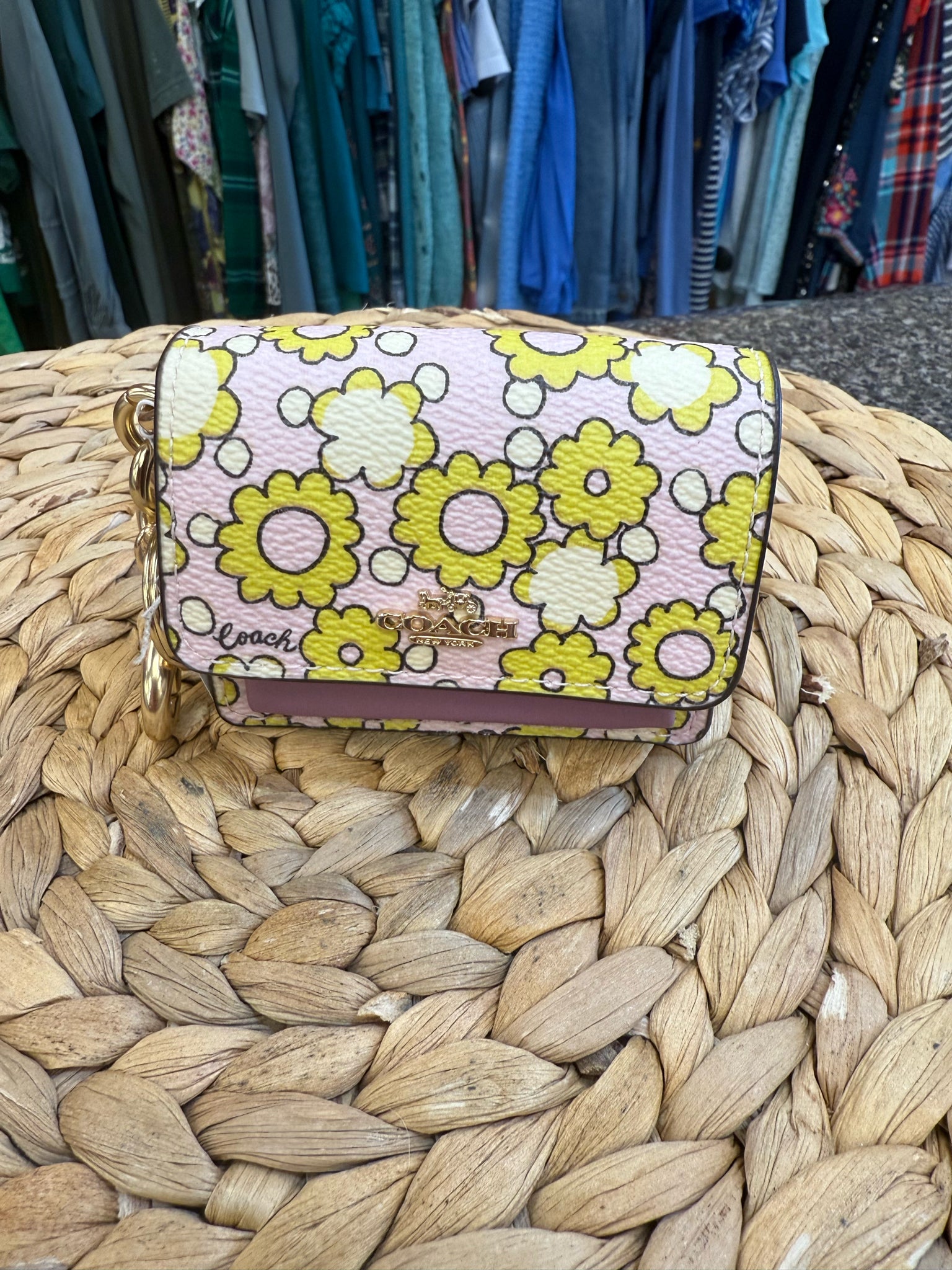 New with Tag COACH Purple Floral Designer Wallet