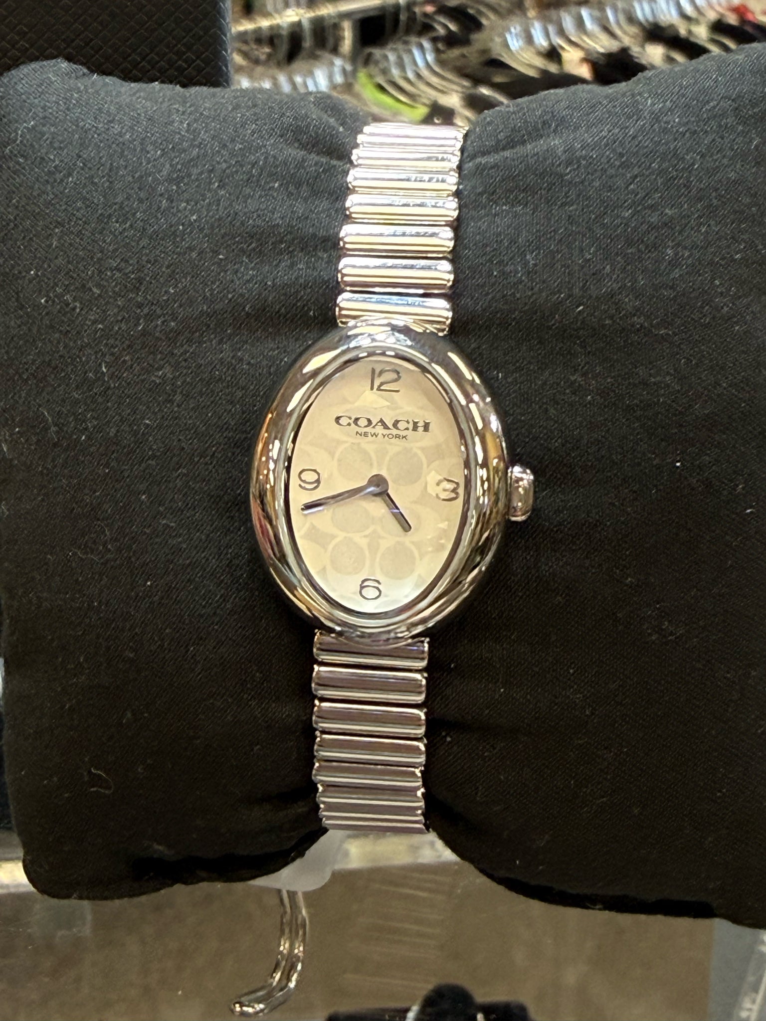 New with Tag COACH Silver White Signature Designer Watch