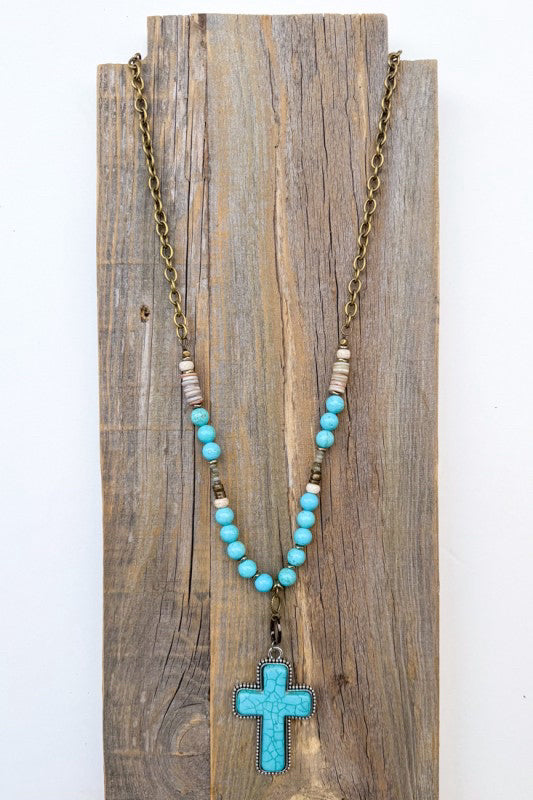 New with Tag DYLAN Turquoise Bronze Necklace