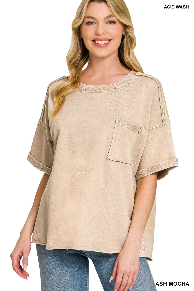 New Zenana Tan Size M/L Short Sleeve Tee