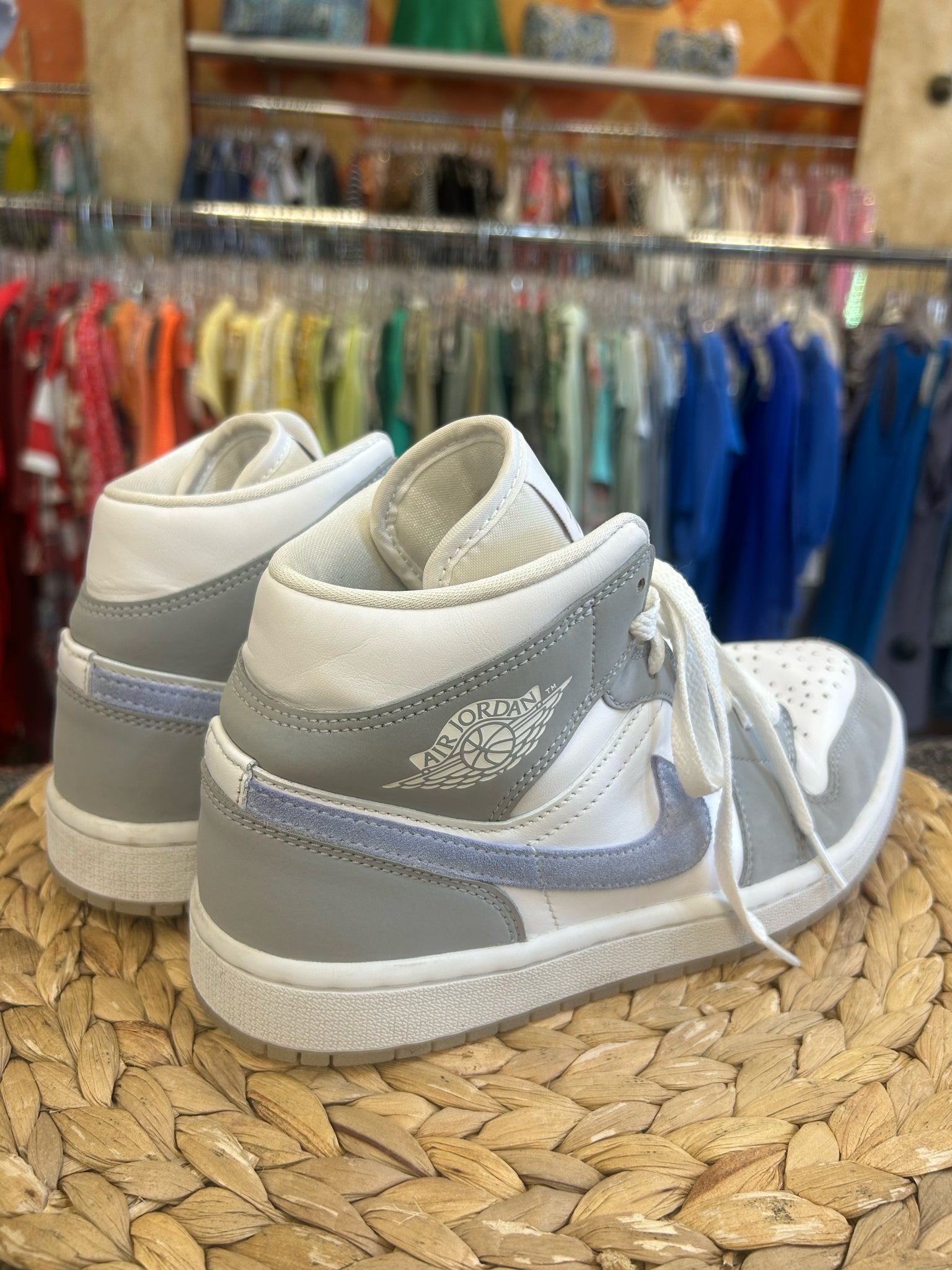 Pre-owned NIKE AIR FORCE White Gray Size 8 Designer Sneaker