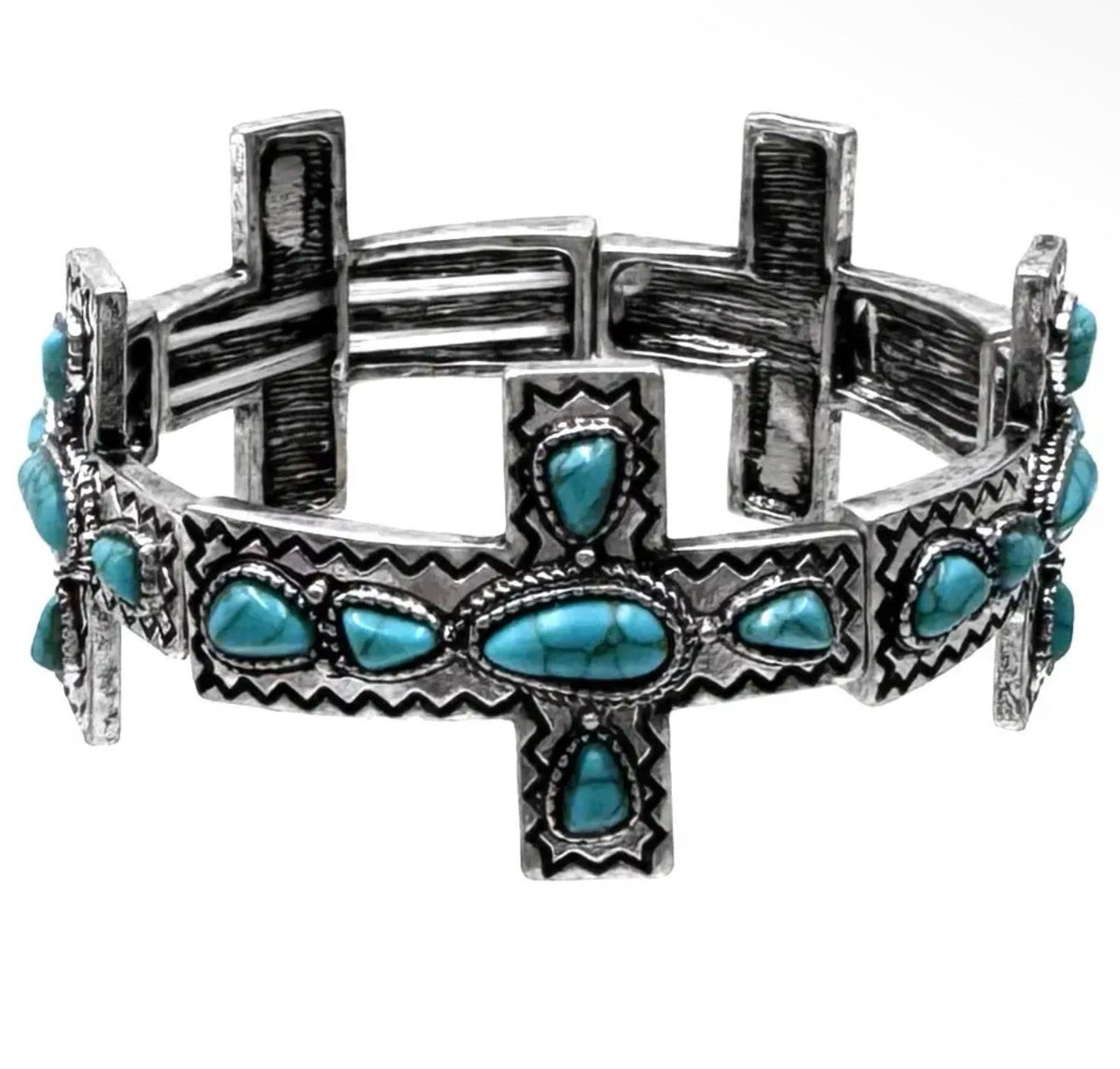 New Lunar Silver Turquoise Bracelet