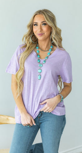 New ANDREE LILAC Size S Short Sleeve Tee