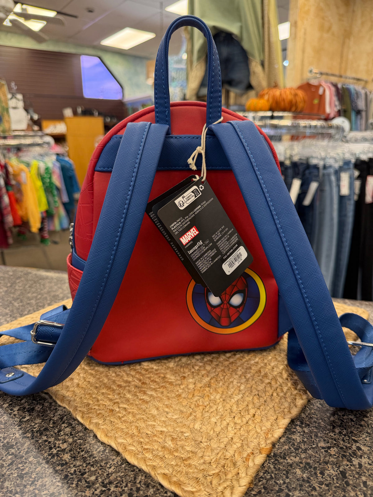 New with Tag MARVEL Red Blue Trim S Backpack Purse