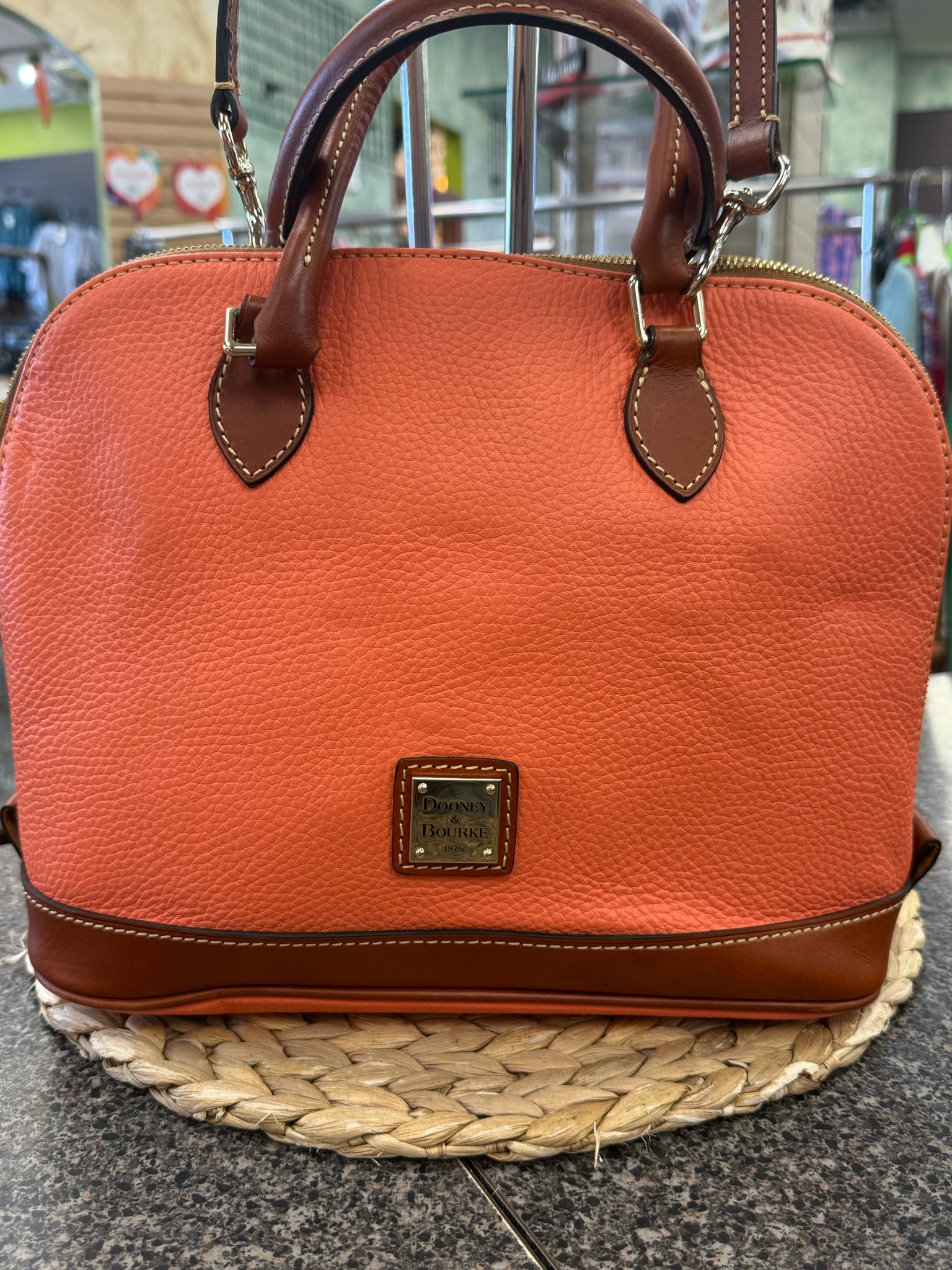 Pre-owned DOONEY&BOURKE Coral Brown Crossbody Designer Purse