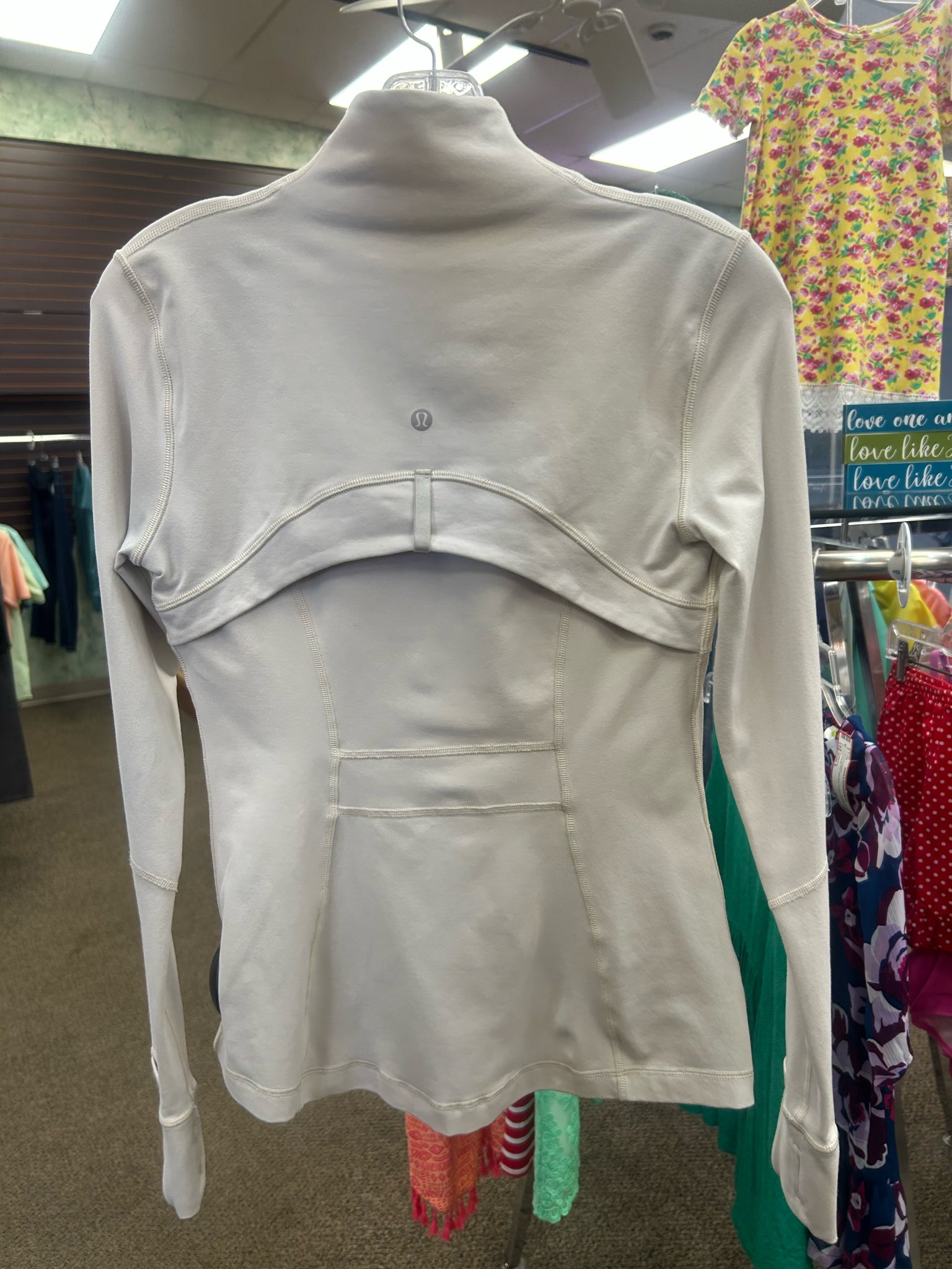 Pre-owned Lululemon Cream Size: S Long Sleeve Light Wt Jacket