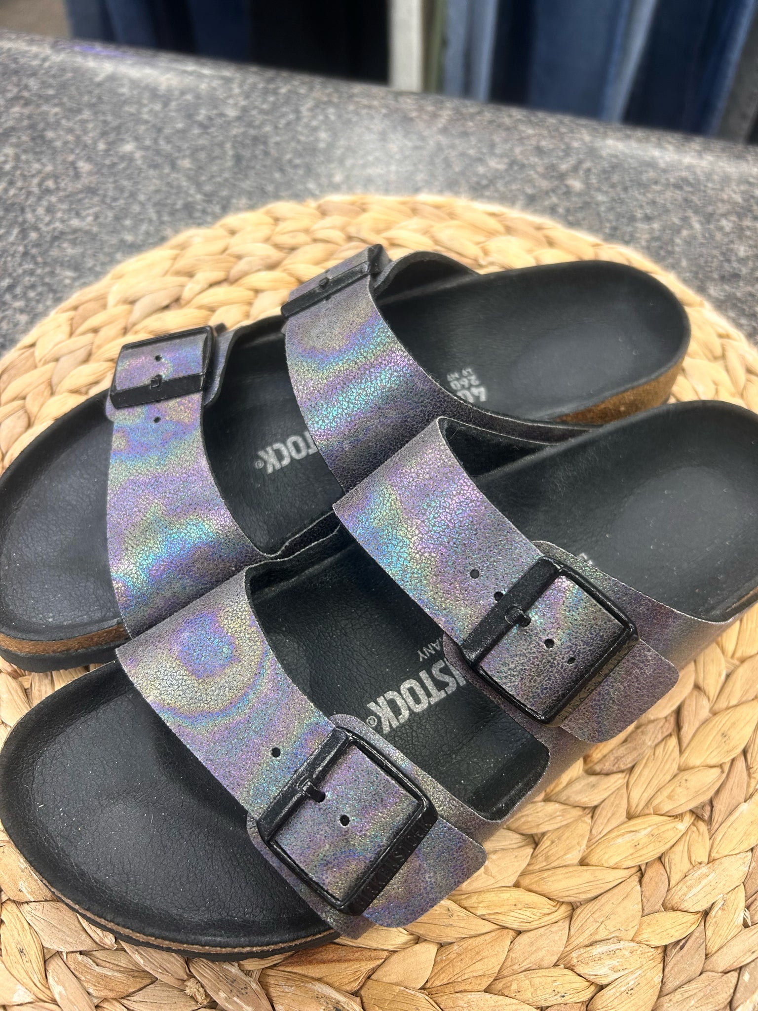 Pre-owned BIRKENSTOCK Metallic Size 9.5 Designer Sandal