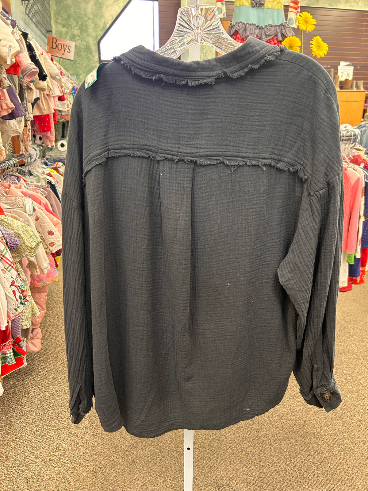 New with Tag UMGEE Dark gray Size: M/L Long Sleeve Blouse