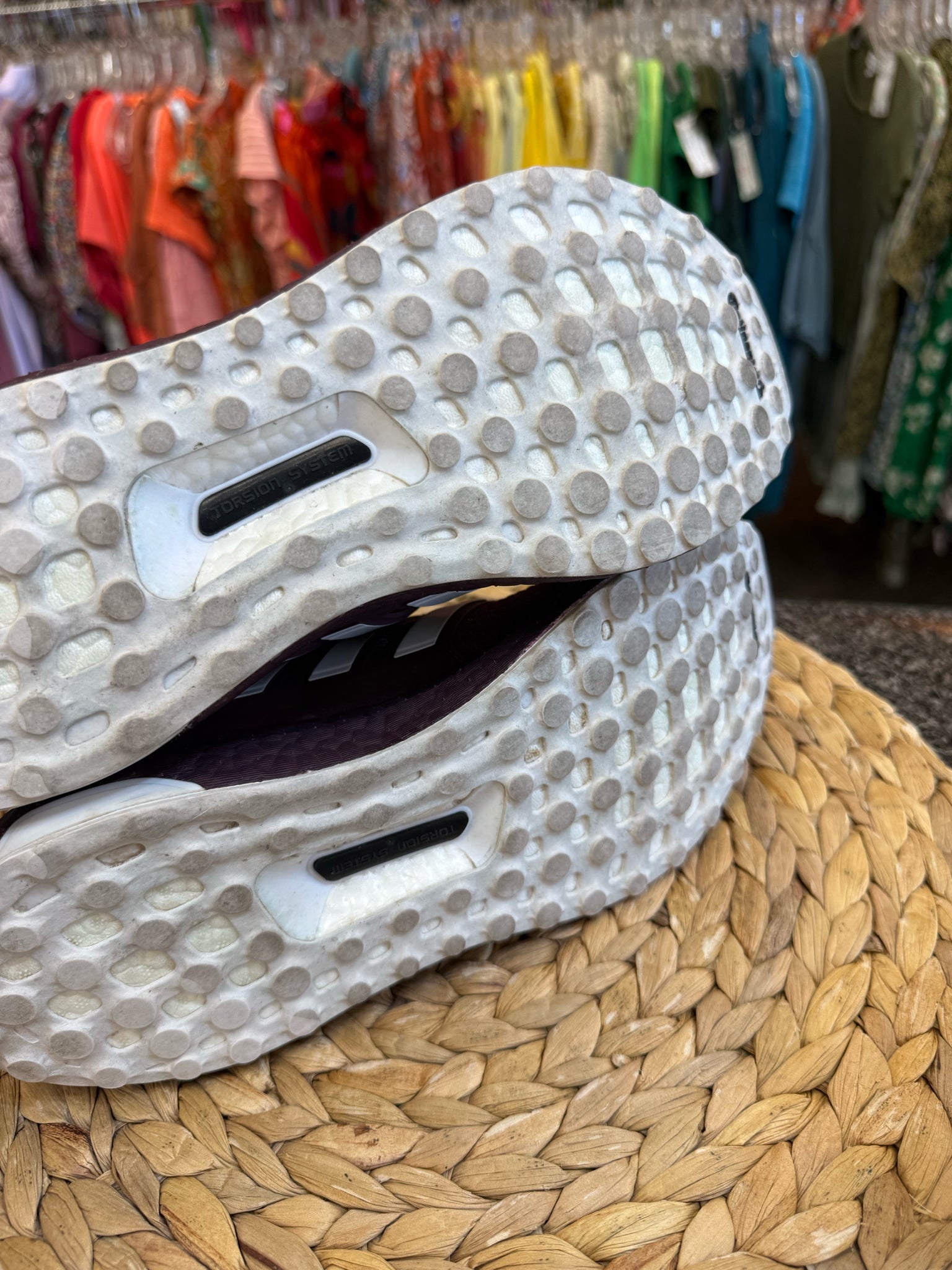 Pre-owned ADIDAS Wine White Trim Size 7.5 Designer Sneaker
