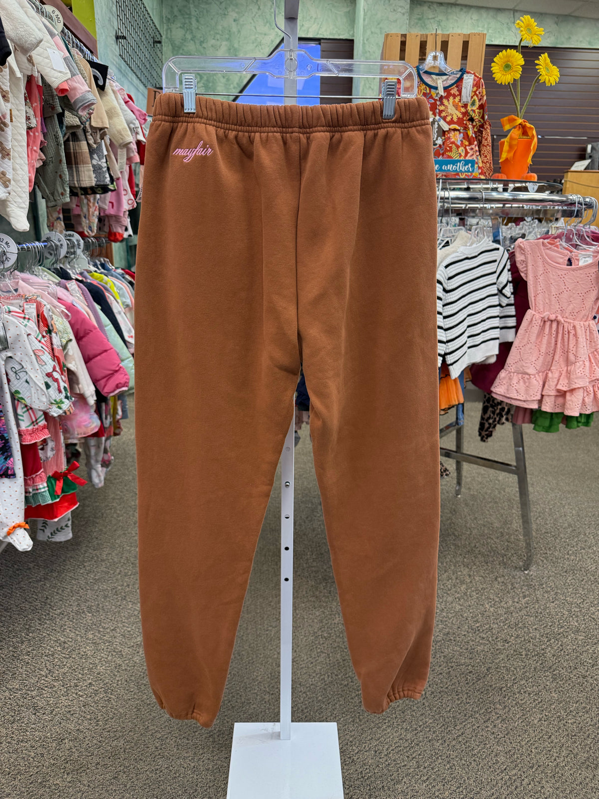 Pre-owned MAYFAIR Brown Pink Trim # SIZE 8/10 Sweatpants