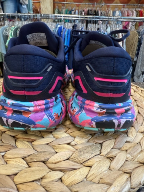 Pre-owned BROOKS Navy Multi Trim Size 8 Designer Sneaker