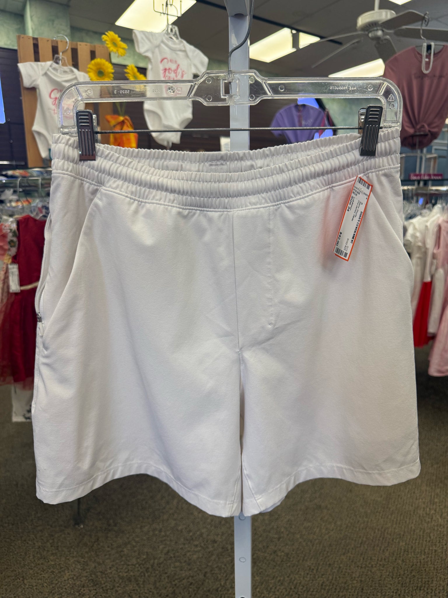 Pre-owned Lululemon White Mens Size 34 Mens Shorts