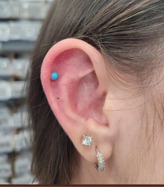 New STERLING SILVER Turquoise Earring