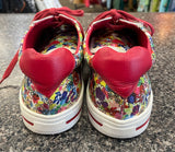 Pre-owned BRIGHTON Dark red Multi Floral SHOE SIZE 8 Designer Sneaker