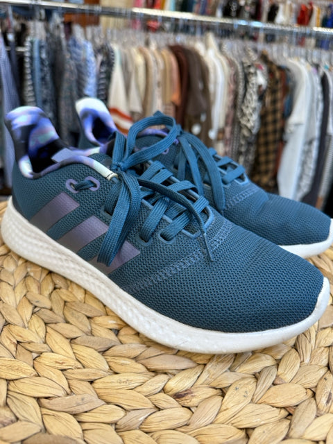 Pre-owned ADIDAS Dark teal Purple Trim Size 7.5 Sneaker