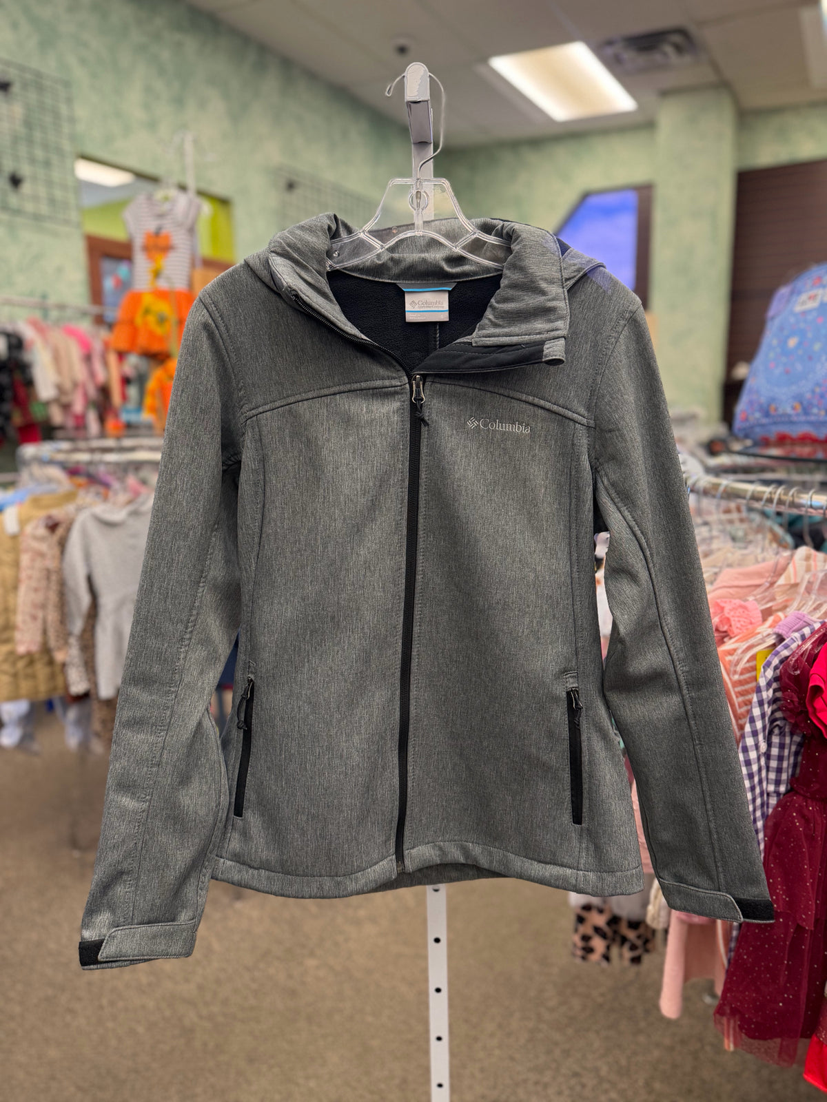 Pre-owned COLUMBIA Light gray Black Trim Size: S Long Sleeve Jacket