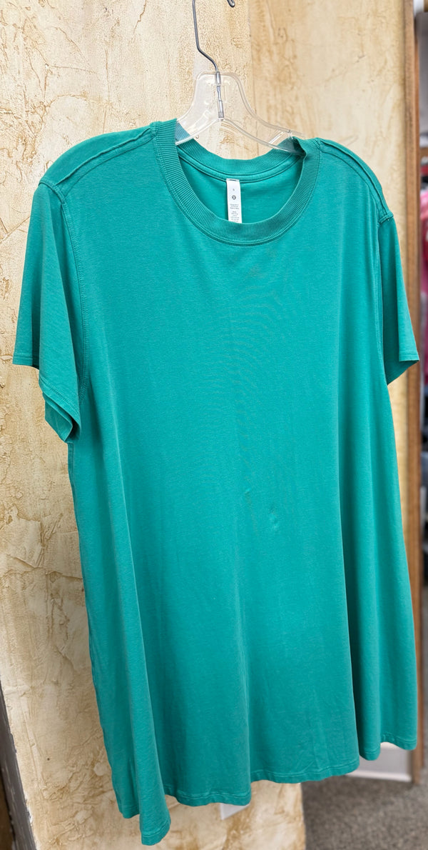 Pre-owned Lululemon Jade Size 9 Short Sleeve Designer Dress