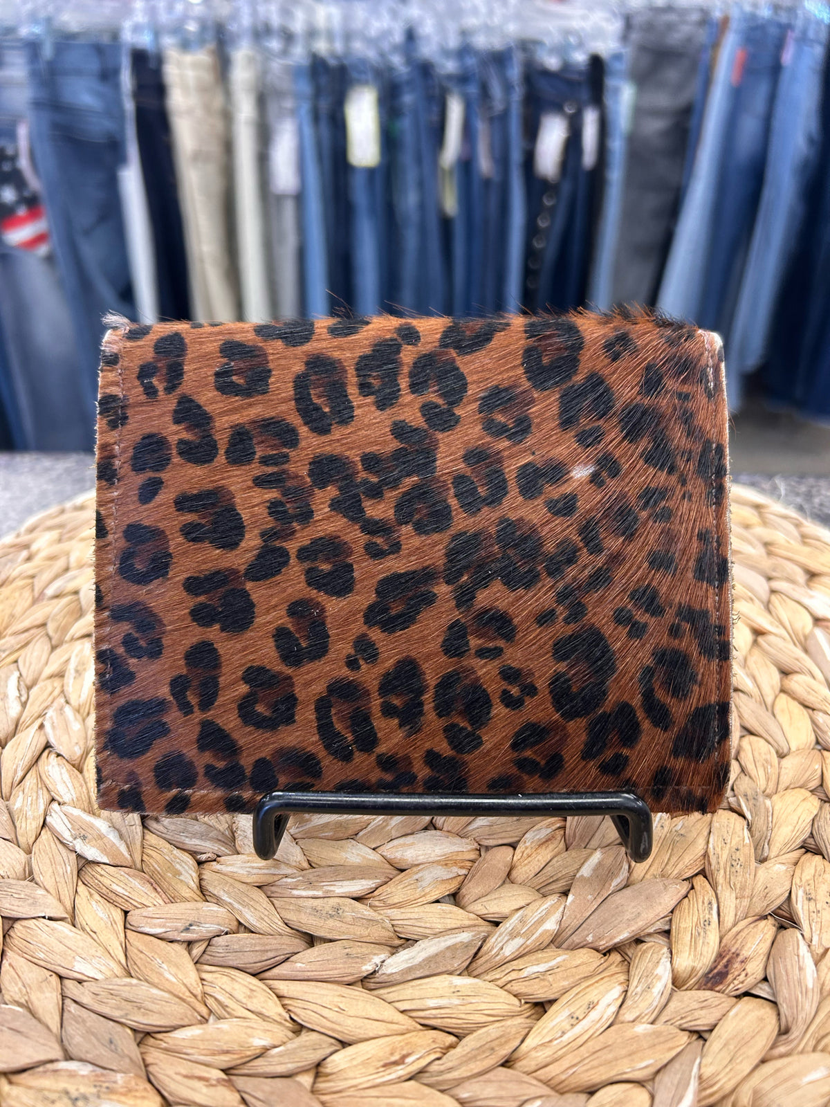 Pre-owned KEEP IT GYPSY Brown animal Black Animal Designer Wallet