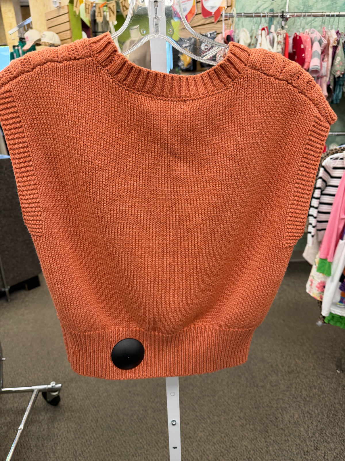 Pre-owned PURE Coral Size S Sleeveless Sweater