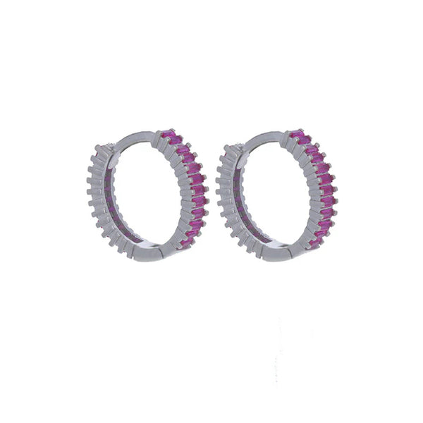 New STERLING SILVER Pink Earring