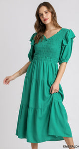 New Green Size Small Short Sleeve Dress