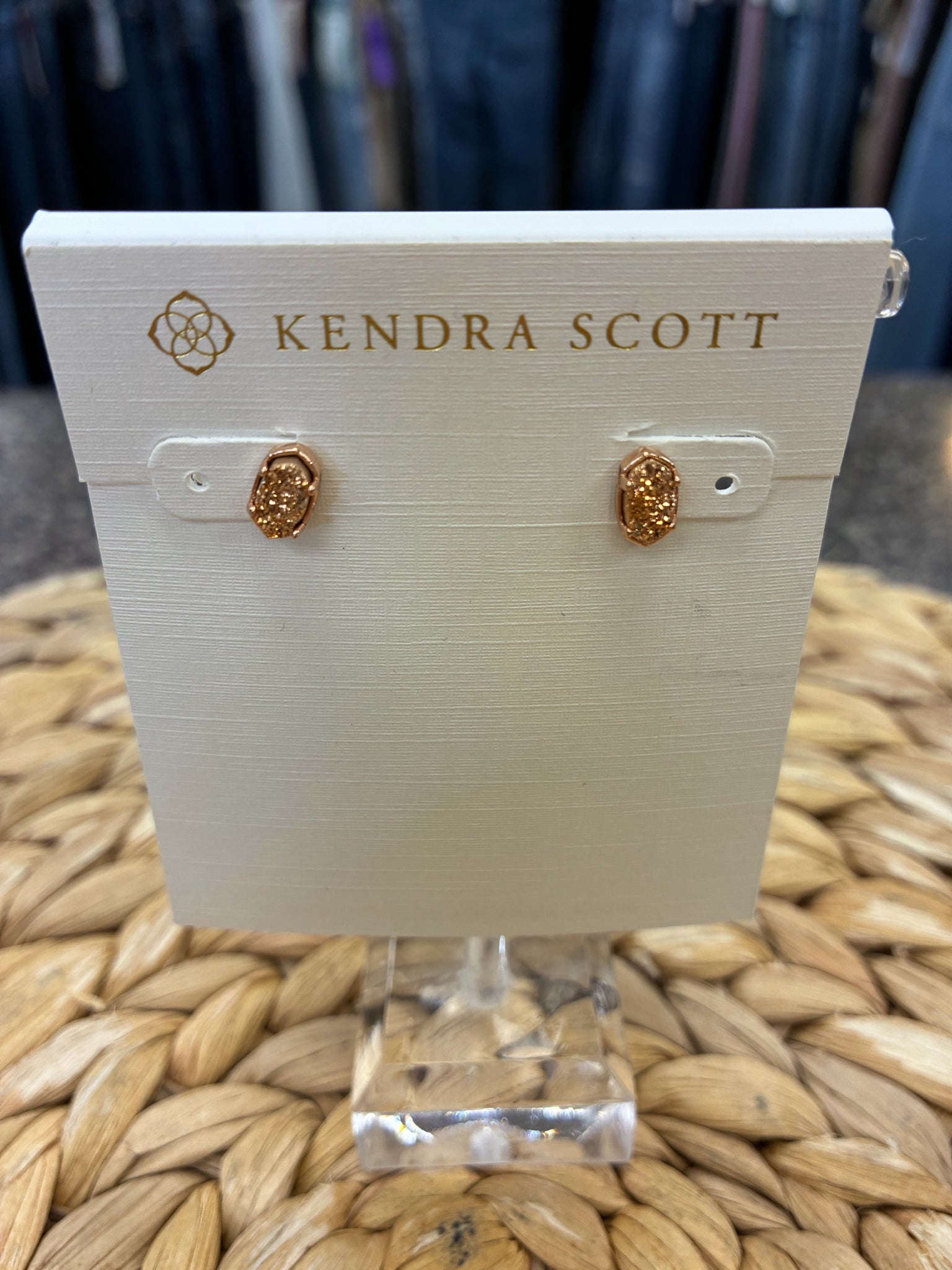 Pre-owned KENDRA SCOTT Rose gold Designer Earring