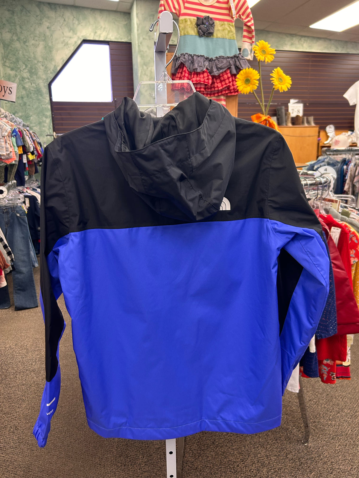 Pre-owned NORTH FACE Black Blue C-SIZE 12 Long Sleeve Boys Jacket