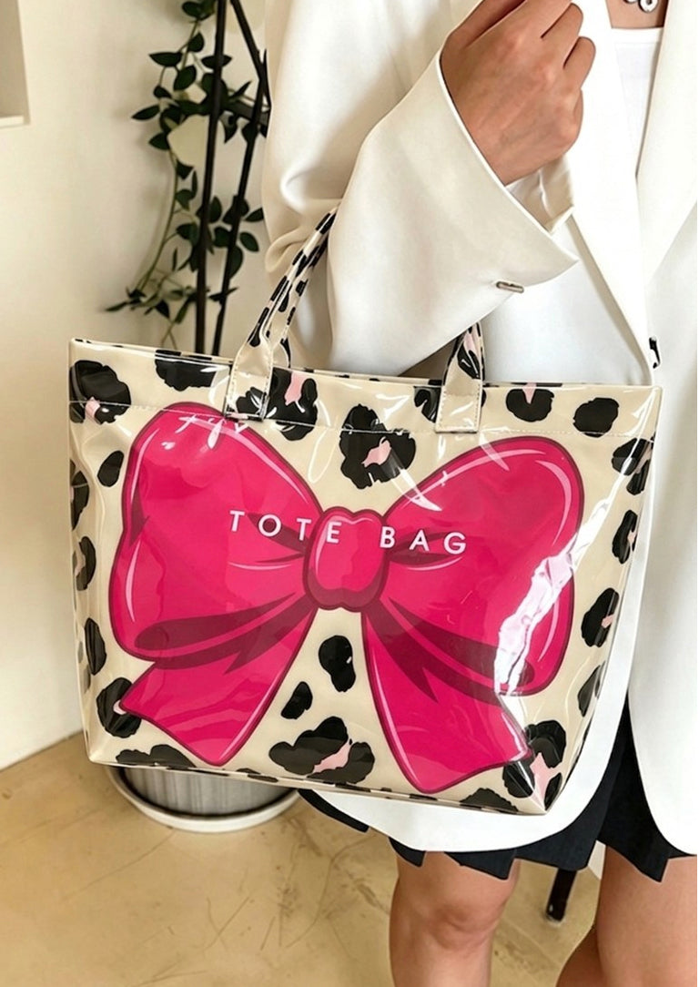 New Zenana Fuschia Leopard M Tote Purse
