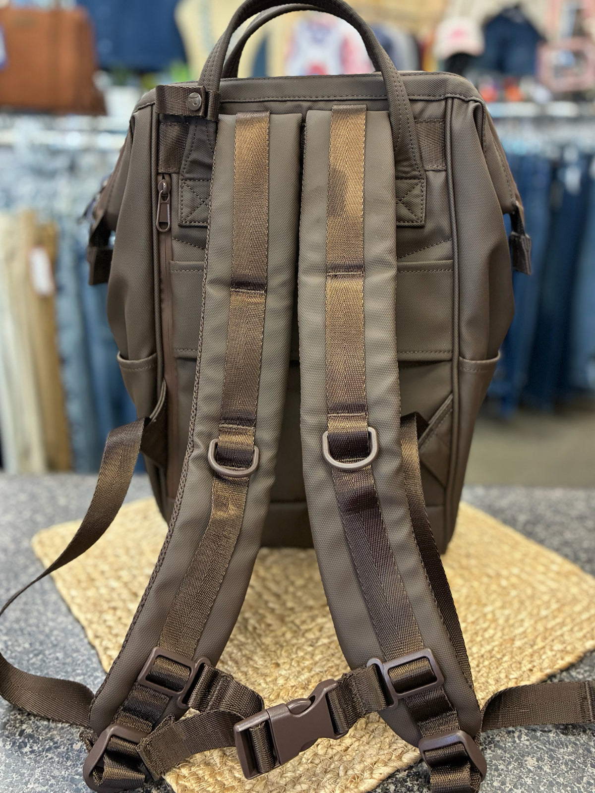 Pre-owned PORTLAND Dark brown Backpack Designer Purse