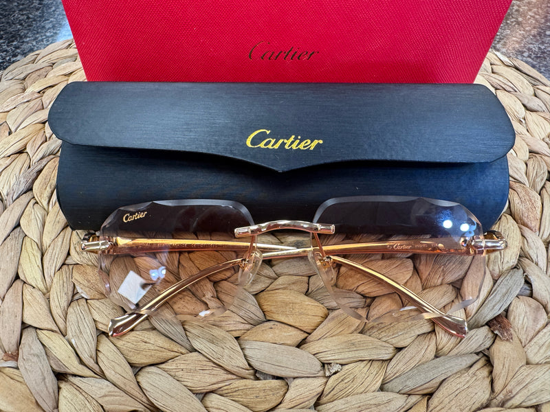 Pre-owned Cartier Gold Designer Sunglasses