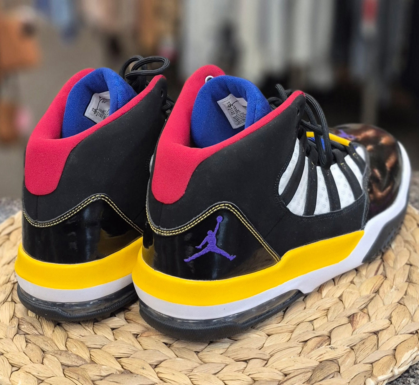 Pre-owned Nike Air Jordan Black Blue SHOE SIZE 10 MENS Designer Sneaker