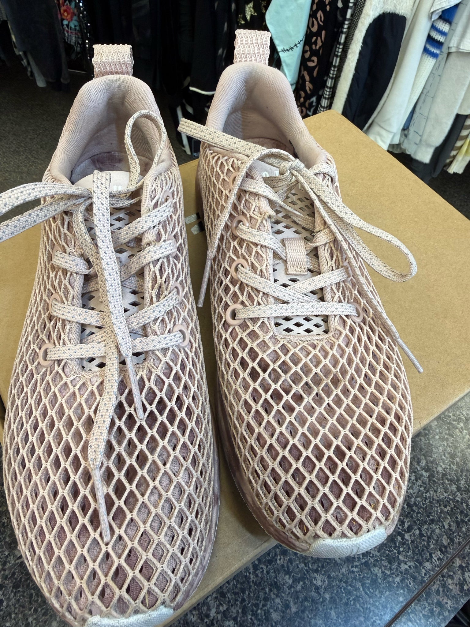 Pre-owned No Bull Dusty pink Wine Tyedye Size 7 Designer Sneaker