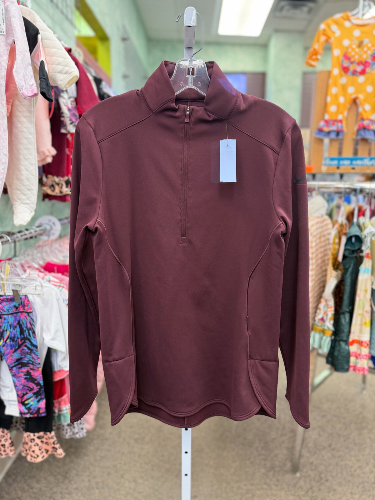 Pre-owned NIKE Maroon Size S Long Sleeve Pullover