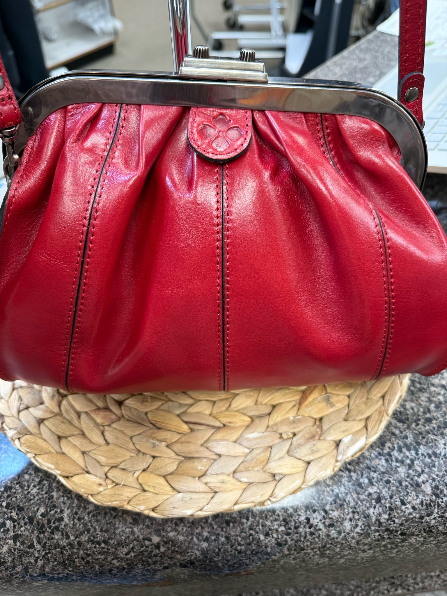 Pre-owned PATRICIA NASH Red Crossbody Designer Purse