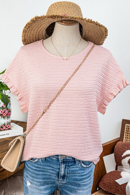 New FW Light pink Size S Short Sleeve Blouse