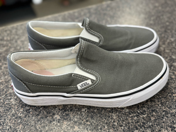 New  Without Tag VANS Gray White Trim Size 7.5 Shoe